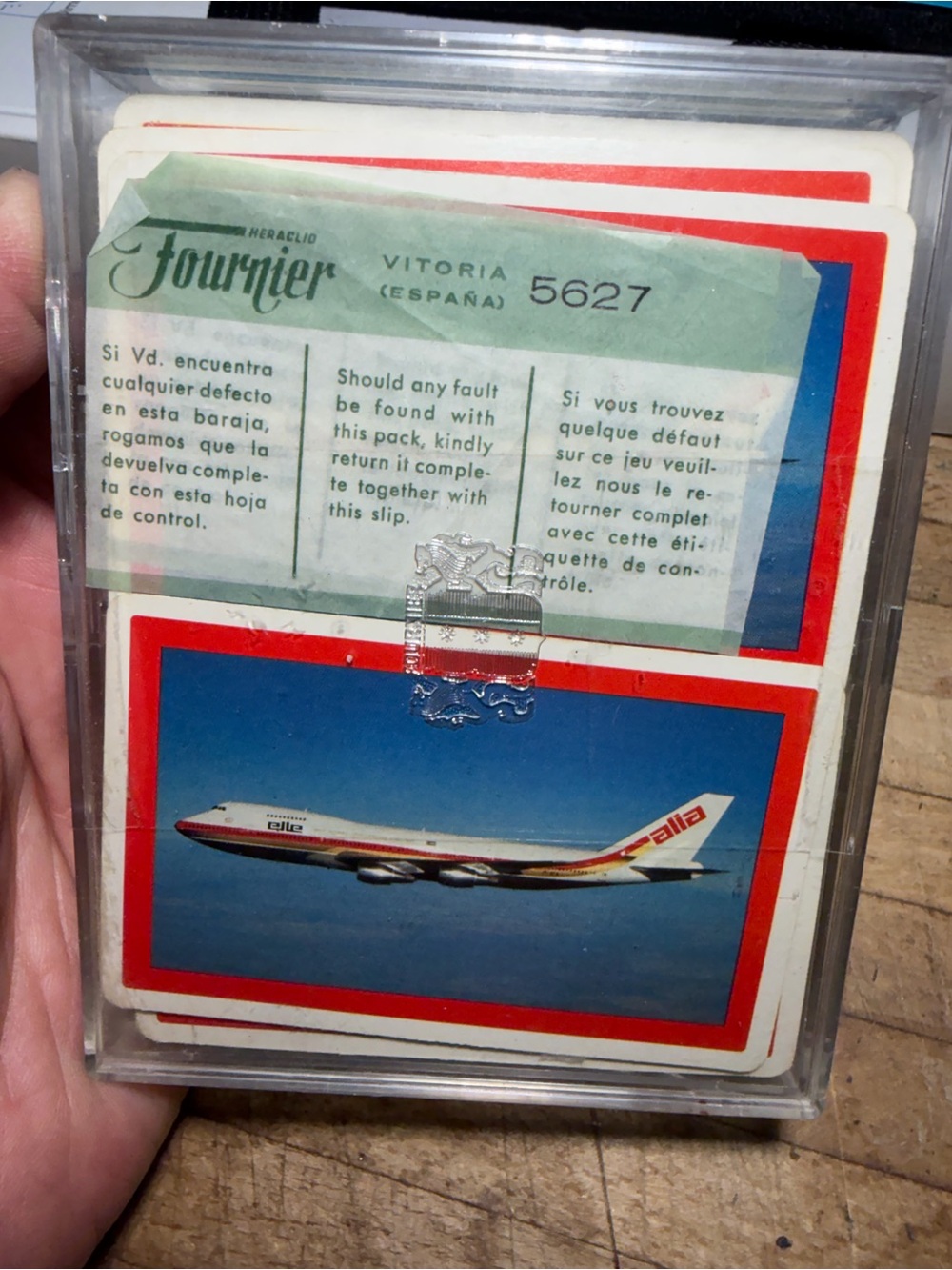 Vintage Deck Heraclio Fournier Airplane Playing Cards